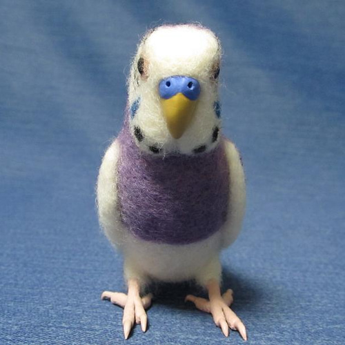 セキセイインコ 羊毛フェルト 羊毛フェルトのセキセイインコ【オーダーメイド】 - NYANCHI08'S