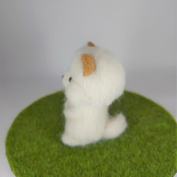 仲良しパピー4匹組(白柴)　～Wool Farm～　羊毛フェルト 4枚目の画像