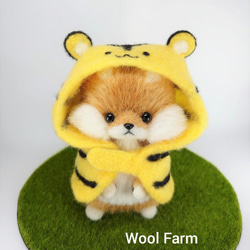 トラ柴犬　～Wool Farm～　羊毛フェルト 1枚目の画像