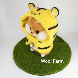 トラ柴犬　～Wool Farm～　羊毛フェルト 3枚目の画像