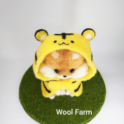 トラ柴犬　～Wool Farm～　羊毛フェルト 4枚目の画像
