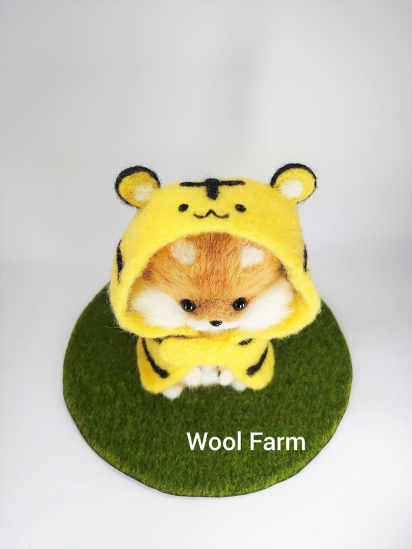 トラ柴犬　～Wool Farm～　羊毛フェルト 4枚目の画像