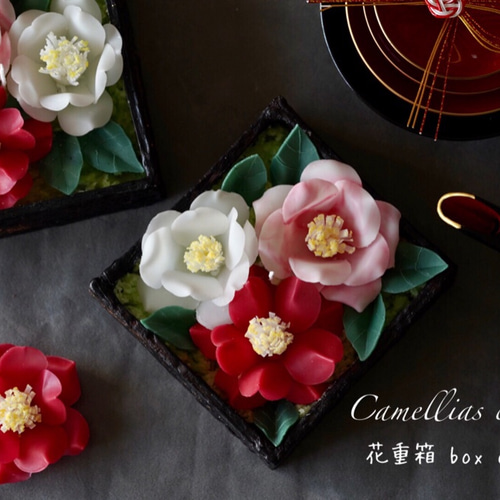 お正月飾りキャンドル♪花重箱♡新年を祝うインテリアキャンドル♪受注