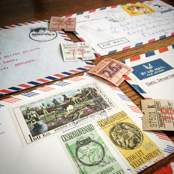 海外紙物　ヴィンテージ Free Sample 封筒　100枚 海外紙もの】ヴィンテージのエアメール封筒 6枚セット (B) その他素材