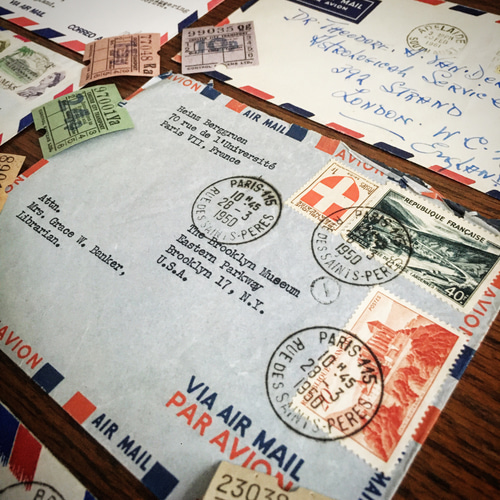 海外紙もの】ヴィンテージのエアメール封筒 6枚セット (A) その他素材