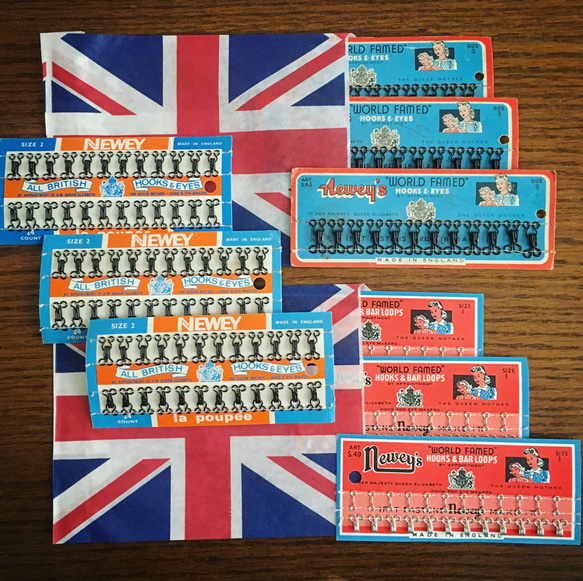 レトロな裁縫グッズ】イギリス60年代ヴィンテージのスプリングホック