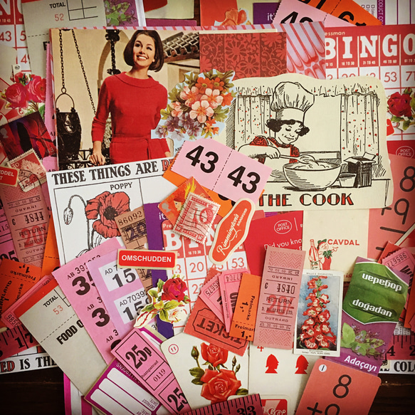 レトロな海外紙ものセット・ピンク その他素材 Blue Sea Lotus 通販  