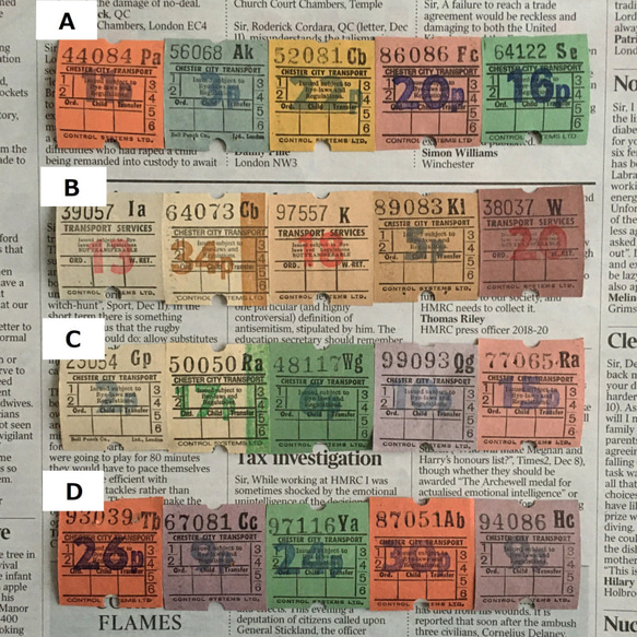 【バスチケット】50～60枚セット（英国ヴィンテージ） 7枚目の画像