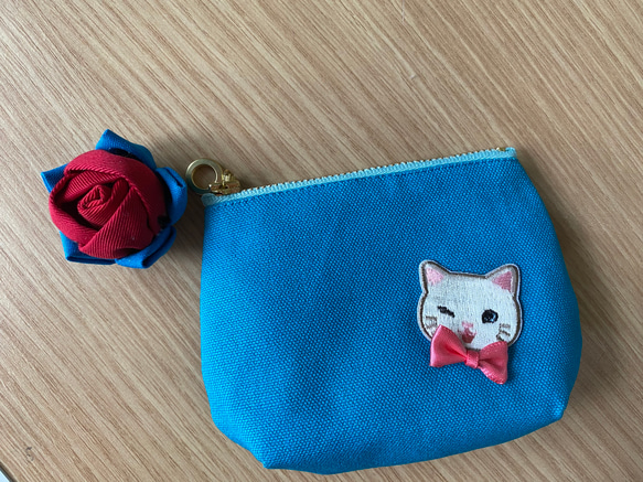 貓咪/蝴蝶結 隨身包 零錢包 簡約 可愛 第2張的照片