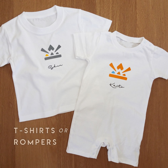 こどもの日/七五三に着る服 名入れTシャツorロンパース かぶと 兜 子供の日 1枚目の画像