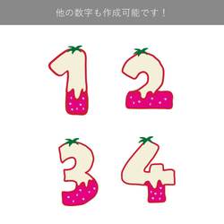 練乳がけいちご風バースデーTシャツ♡お名前+年齢数字+生年月日入り 4枚目の画像