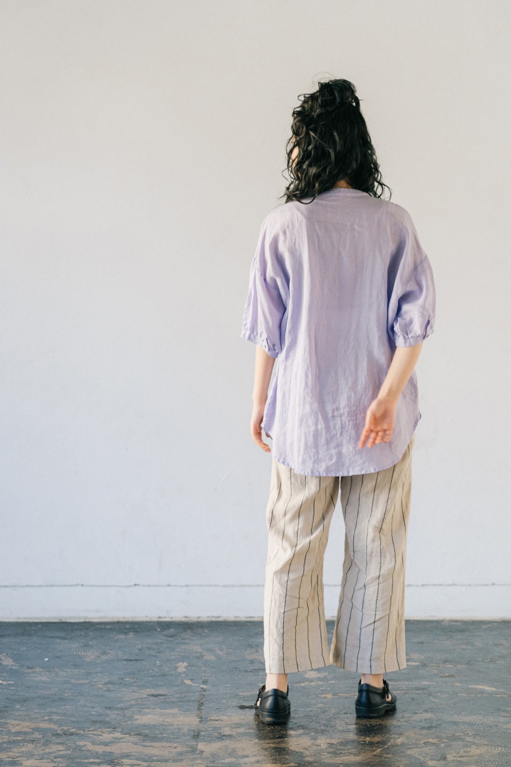 【春の超早割15％OFF】リネン素材 お尻が隠れる丈のブラウス 5分袖チュニック 速乾 コットン ALCEDO