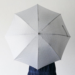 竹の傘 blowing flower grey 晴雨兼用 長傘 ALCEDO 161020 日傘 雨傘 小花柄 グレー 10枚目の画像