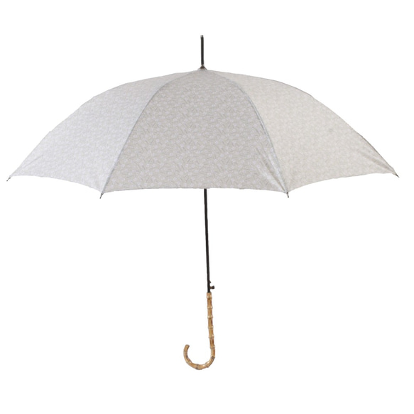 竹の傘 blowing flower grey 晴雨兼用 長傘 ALCEDO 161020 日傘 雨傘 小花柄 グレー 11枚目の画像