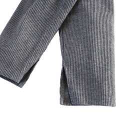 孕婦開衩羅紋打底褲 希瑟灰色 適合早孕晚期孕婦 ALCEDO 第3張的照片