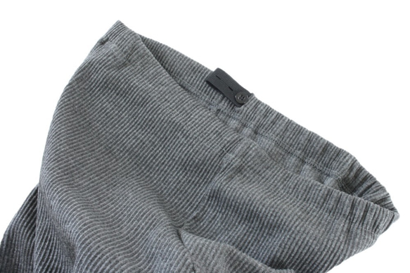 孕婦開衩羅紋打底褲 希瑟灰色 適合早孕晚期孕婦 ALCEDO 第4張的照片