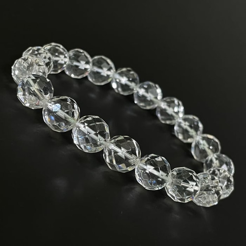 64面カット水晶AAA 10mm ブレスレット 天然石 ブレスレット 桜星 通販