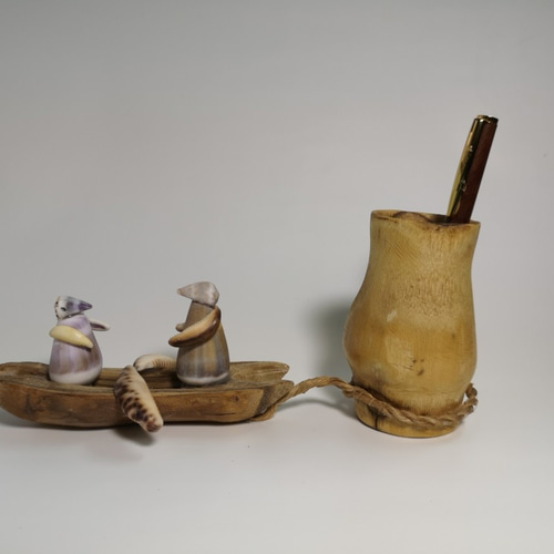 邊看邊用-企鵝去哪］手作筆筒/籤筒/花器/置物筒/竹筆筒/造型筆筒/天然