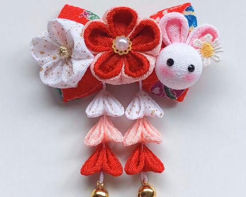 つまみ細工髪飾り　再販受付 ⚜ 【特別追加ご注文】正絹髪飾り 桜づくし つまみ細工髪飾り 小