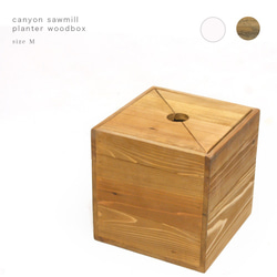 CanyonSawmill woodbox　プランターボックス　蓋付き　受注生産　収納　観葉植物　コスメボックス 1枚目の画像