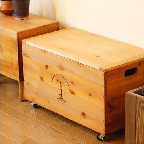 家でも、キャンプでも使える木箱! woodboxsize L キャスター蓋 家でも、キャンプでも使える木箱! woodboxsize L キャスター蓋