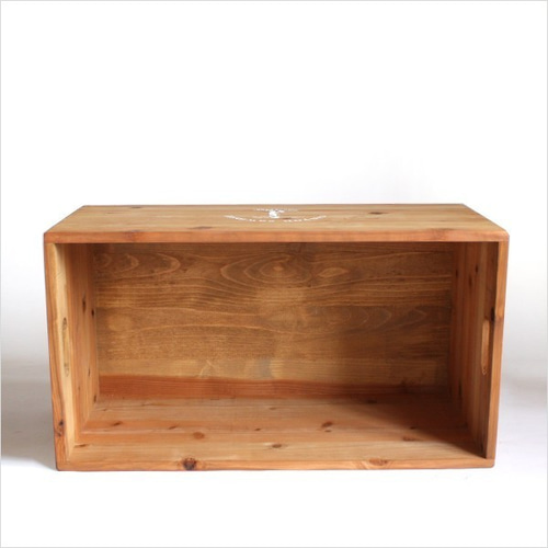 家でも、キャンプでも使える木箱！ woodboxsize L キャスター蓋