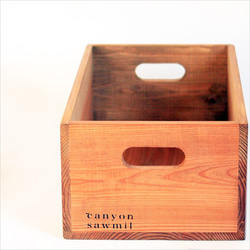 CanyonSawmill woodbox logo blk size S　受注生産　木箱　収納ボックス　収納ケース 4枚目の画像