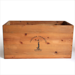 家でも、キャンプでも使える木箱！ woodbox size L　蓋付き　オーク　受注生産　キャンプ　りんご箱　アンティー 5枚目の画像