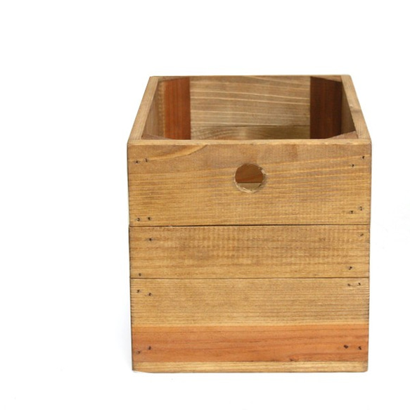 CanyonSawmill woodboxこもの収納ボックス　片面引き手穴　受注生産　収納　引き出しや隙間収納に最適です 2枚目の画像