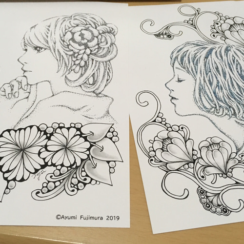 ゼンタングルメソッドを用いた作品 その他アート 藤村 歩 通販 8263932