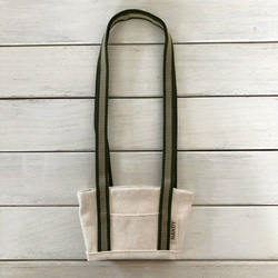 SOKONUKE BAG ＊ツートンハンドル （Olive×Mocha）ドリンクホルダー　エコバッグ 6枚目の画像