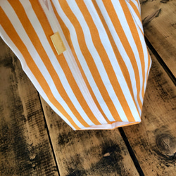 eco bag　お買い物バッグ　（Orange Stripes） 4枚目の画像