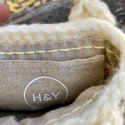 エコバッグが入る小さくてかわいい knit  bag（エコバッグ付き） mini size ：white 5枚目の画像