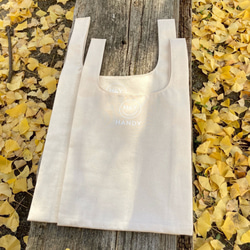 エコバッグが入る小さくてかわいい knit  bag（エコバッグ付き） mini size ：white 6枚目の画像