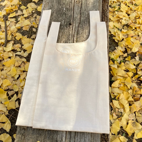 エコバッグが入る小さくてかわいい knit  bag（エコバッグ付き） mini size ：yellow 6枚目の画像