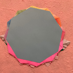 折り紙リース雨上がりの紫陽花＊ピンク 2枚目の画像