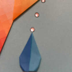 折り紙リース雨上がりの紫陽花＊ブルー&バイオレット 6枚目の画像