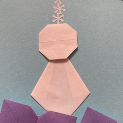 折り紙リース雨上がりの紫陽花＊バイオレット 5枚目の画像