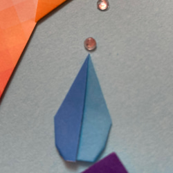 折り紙リース雨上がりの紫陽花＊バイオレット 6枚目の画像