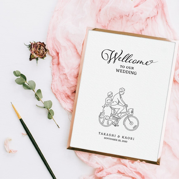 結婚式「ウェルカムボード」自転車デザイン その他オーダーメイド