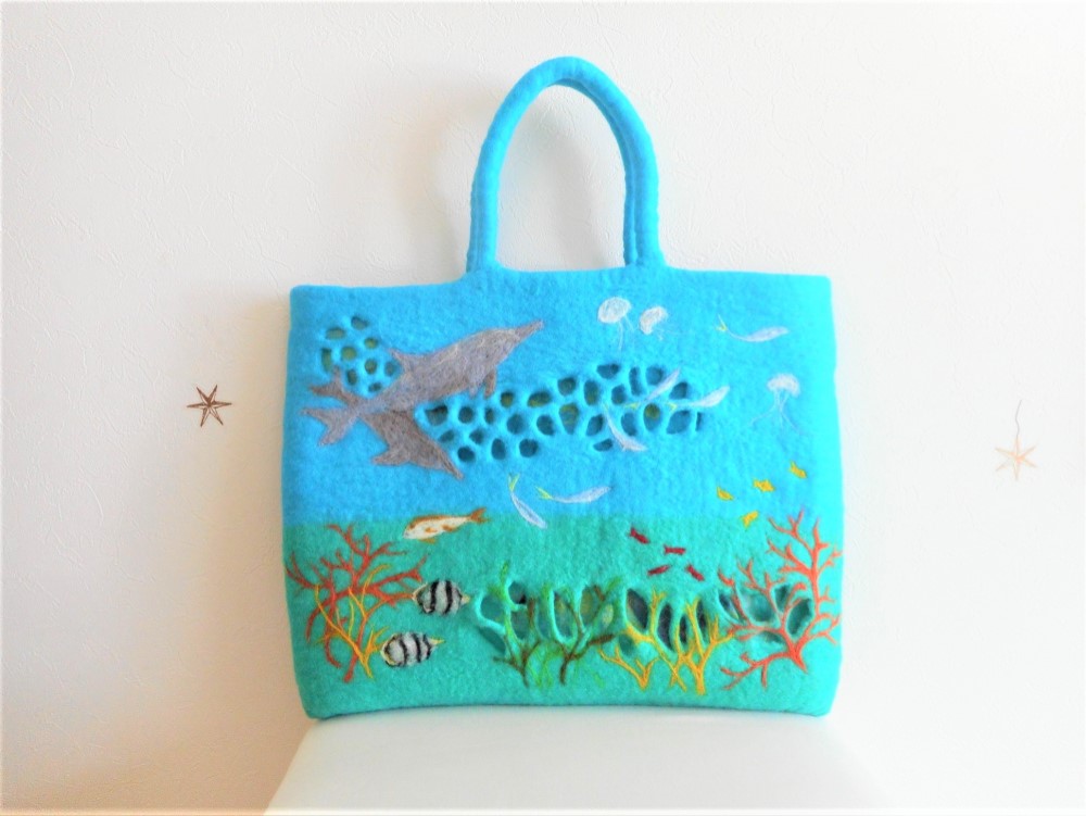 海の中の景色 バッグ トートバッグ ころころや 通販｜Creema(クリーマ)