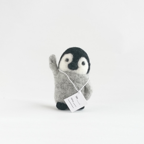 皇帝ペンギンのヒナ 羊毛フェルト 5枚目の画像