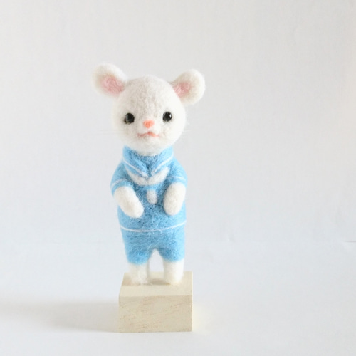 羊毛フェルト人形　ねずみさん、ハンドメイド 羊毛フェルト人形 ねずみさん、ハンドメイド 羊毛フェルト人形 ねずみ