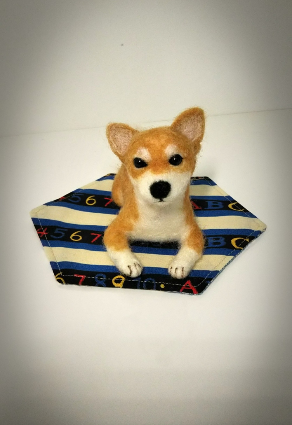 羊毛フェルト 柴犬 置物 羊毛フェルト 柴犬 きちんとお座り - COTA0908'S GALLERY