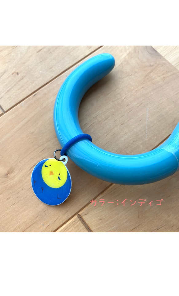 アンブレラマーカー（インコ）　傘用ネームタグ　ペットボトルマーカー　アクリルネームタグ　杖　名入れ可 1枚目の画像