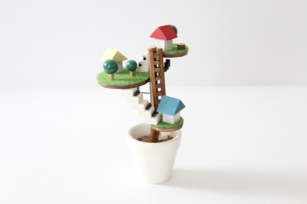 音の町の鉢植え