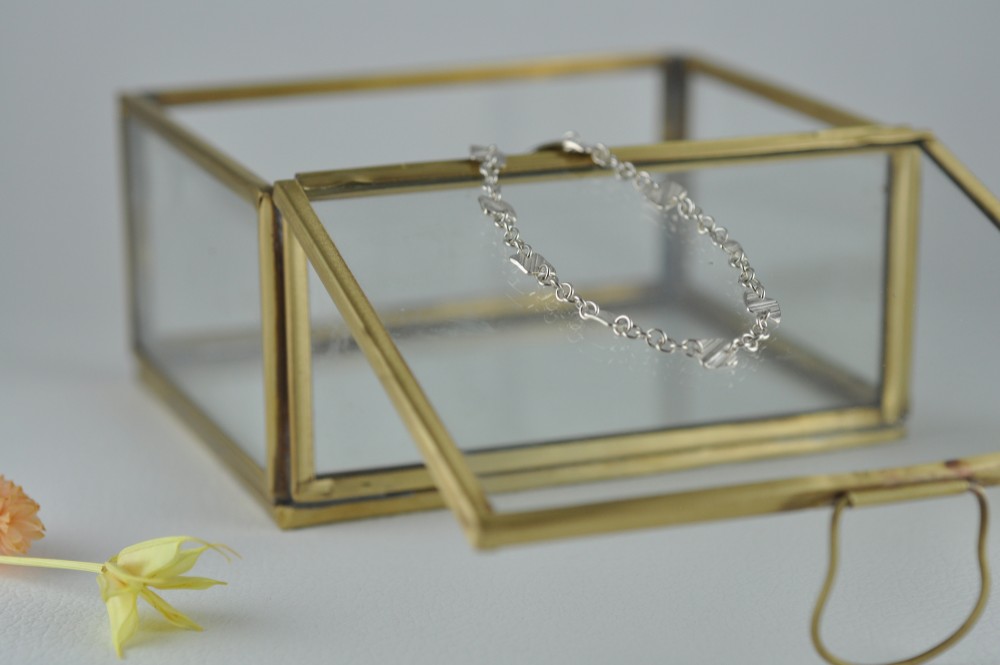 SV925　スクエアブレスレット　Shape and light