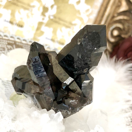 黒水晶(モリオン)クラスター 69.5g ☆厄除け/お守り☆ 天然石 Janice