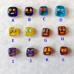 【ベネチアンガラス】怒顔★困顔マスクチャーム……色、表情多数あります 3枚目の画像