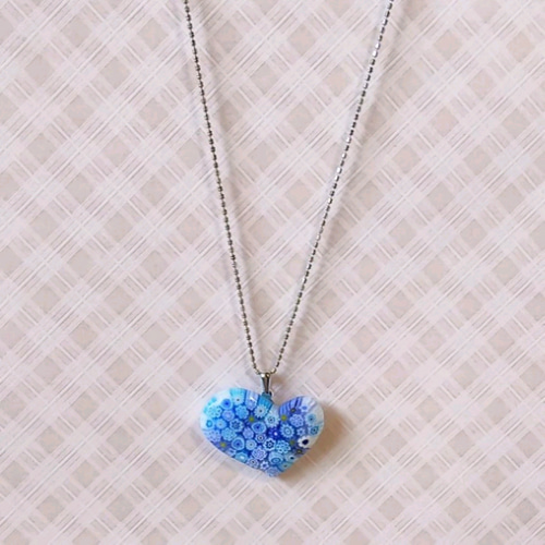 【K18】Genio & Brevetti ベネチアンガラス ハートペンダント ペンダント ネックレス レディース 女性 ハート イタリア